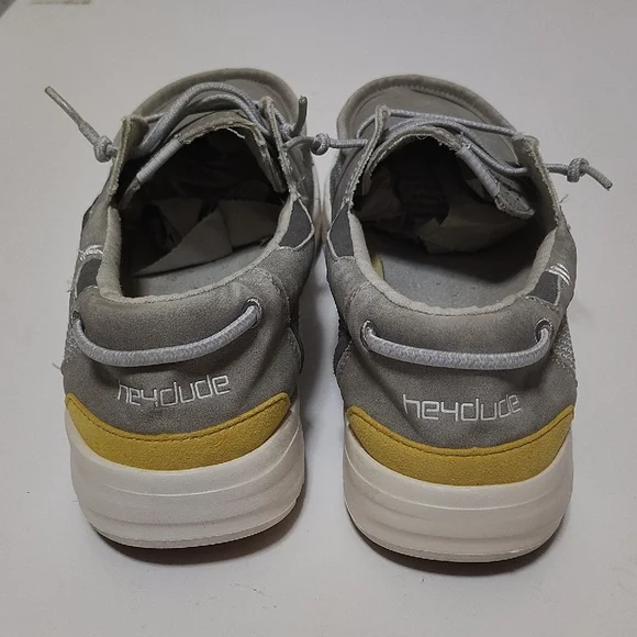 Hey Dude Welsh Grip Shoe Men's Light Gray Size 10 - Picture 7 of 8